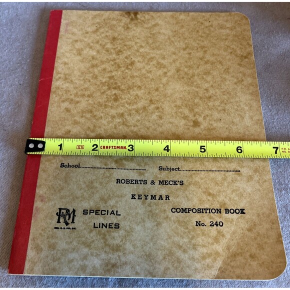 VTG Seaboard Composition Book Roberts & Meck’s No. 240 Keymar Unused - Picture 6 of 6
